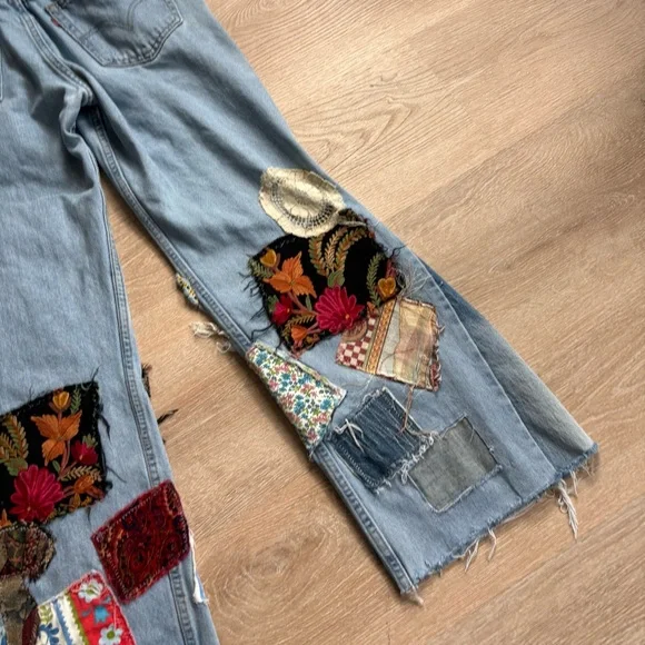 Levi’s 550 Patchwork Hippie Jeans